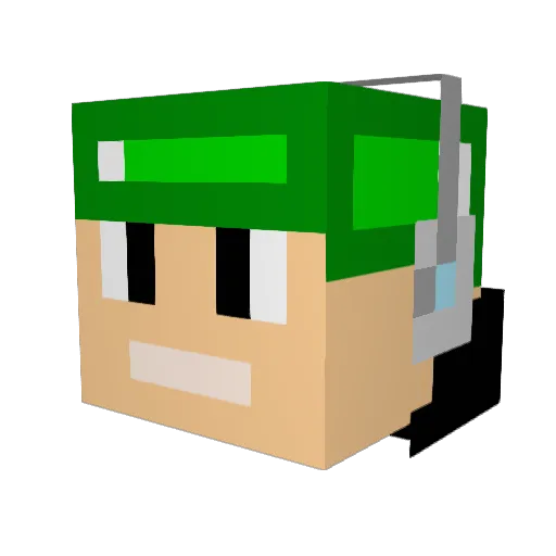 Shayey Minecraft avatar head, 3D render