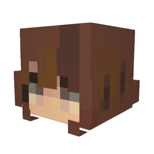 Shayiaa Minecraft avatar head, 3D render