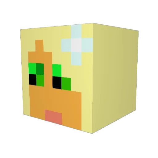 Shayiena Minecraft avatar head, 3D render