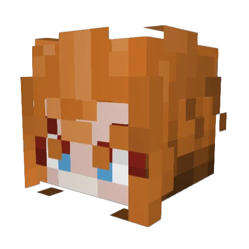 Shayla_x3 Minecraft avatar head, 3D render