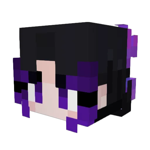Shaylani Minecraft avatar head, 3D render