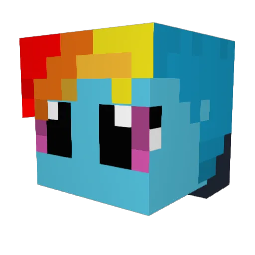 Shaylarey Minecraft avatar head, 3D render