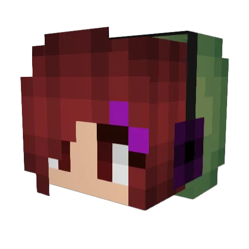 Shaynaah Minecraft avatar head, 3D render