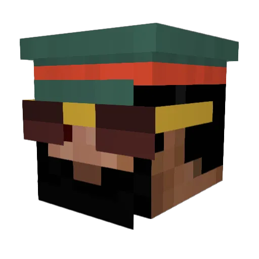 Shayu Minecraft avatar head, 3D render