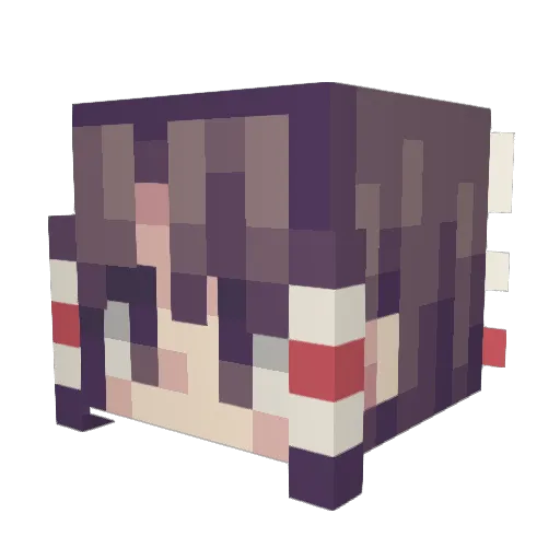 ShazamGL Minecraft avatar head, 3D render