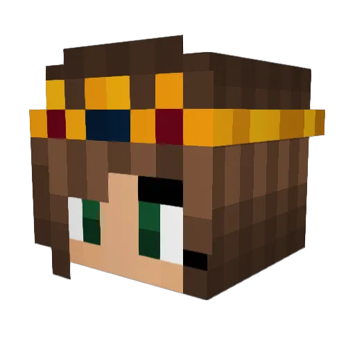 Shazurya Minecraft avatar head, 3D render