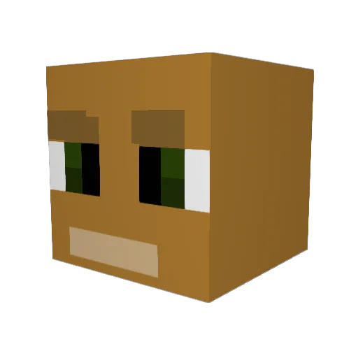 ShazyBaked Minecraft avatar head, 3D render
