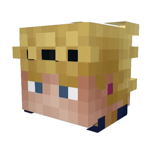 Shazzawazza Minecraft avatar head, 3D render