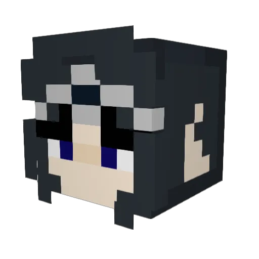 Shazzington Minecraft avatar head, 3D render