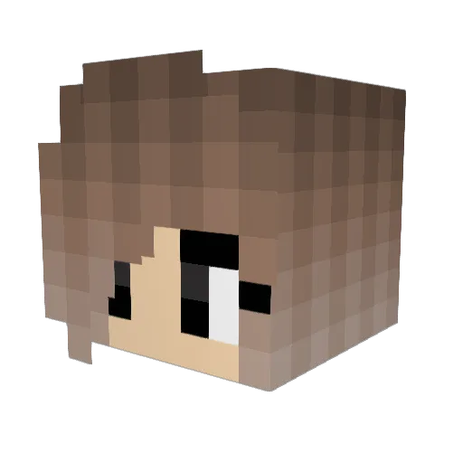 SheChazy Minecraft avatar head, 3D render