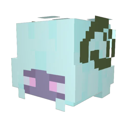 SheDeamonRed Minecraft avatar head, 3D render