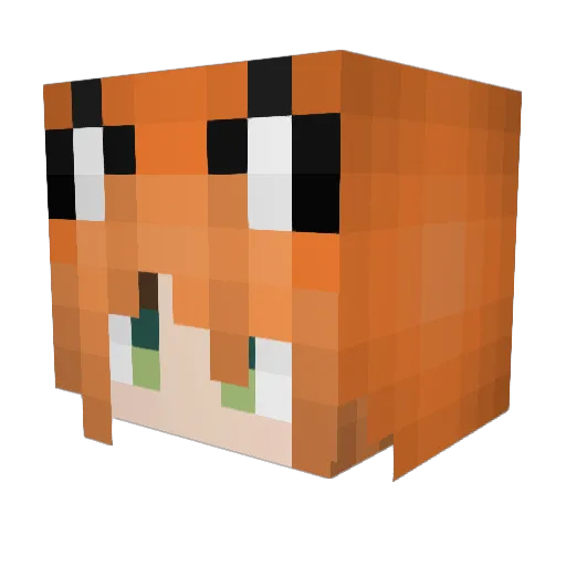 SheFox69 Minecraft avatar head, 3D render