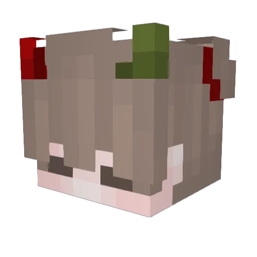 SheFwOreo Minecraft avatar head, 3D render
