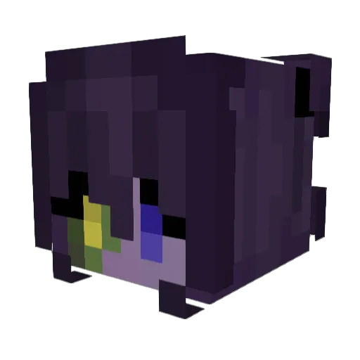 SheGhoull Minecraft avatar head, 3D render