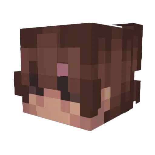 SheHasPotential Minecraft avatar head, 3D render