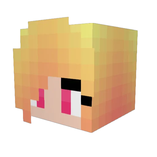 SheIsLily Minecraft avatar head, 3D render