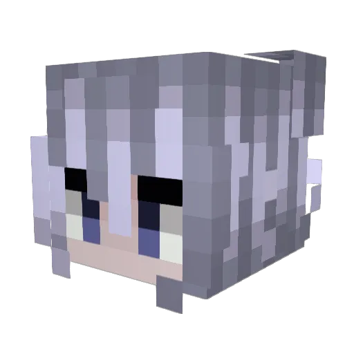 SheIs__ Minecraft avatar head, 3D render