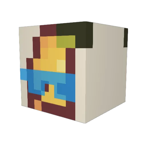 SheLovesSenpaii Minecraft avatar head, 3D render