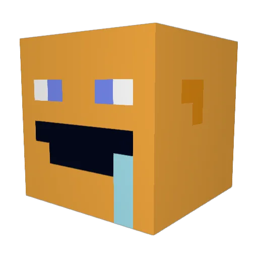 SheLuckyYK Minecraft avatar head, 3D render