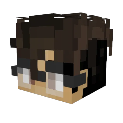 SheLuvCeo Minecraft avatar head, 3D render