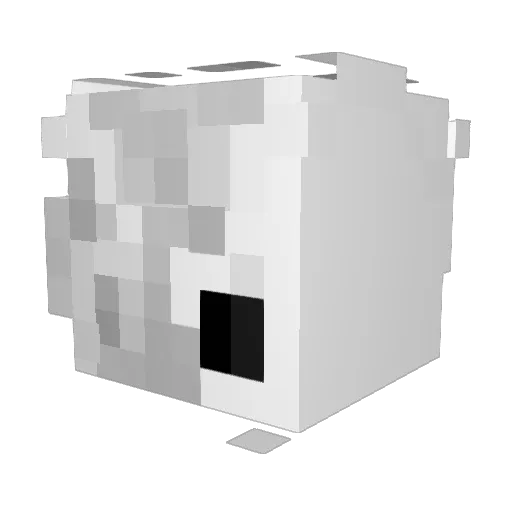 SheLuvKura Minecraft avatar head, 3D render