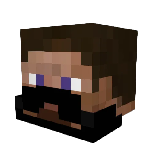 SheLuvdAntt Minecraft avatar head, 3D render