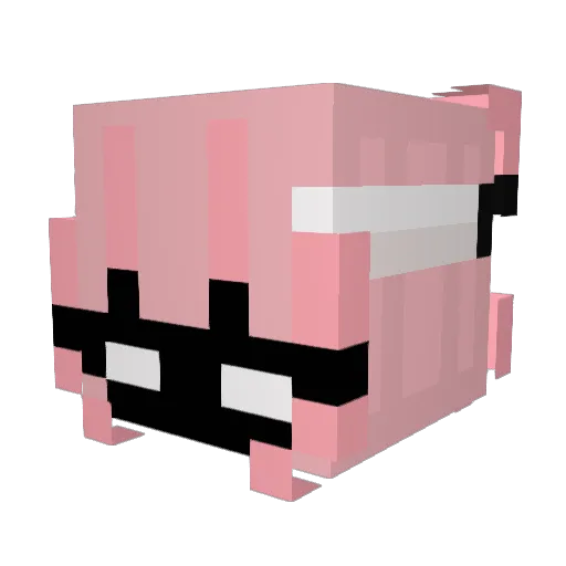 SheLuvsKaix Minecraft avatar head, 3D render