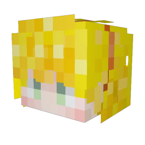 ShePi2333 Minecraft avatar head, 3D render
