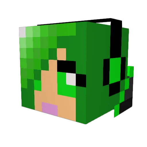 SheRiddles Minecraft avatar head, 3D render