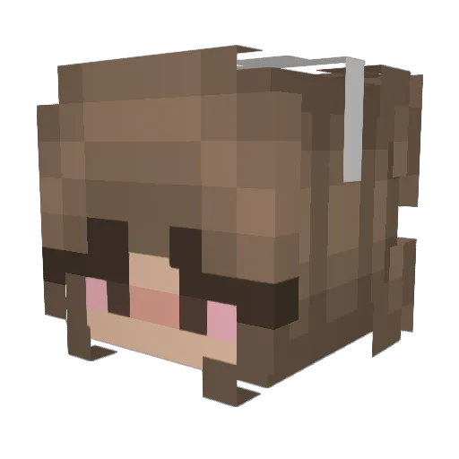 SheSparklez Minecraft avatar head, 3D render