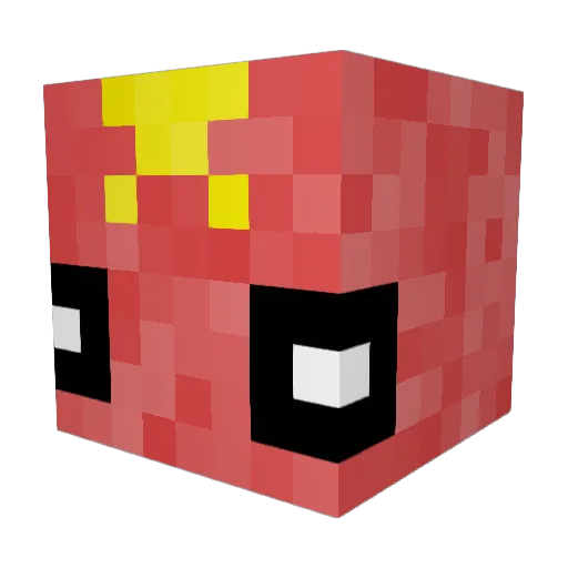 SheWantsTaupi Minecraft avatar head, 3D render