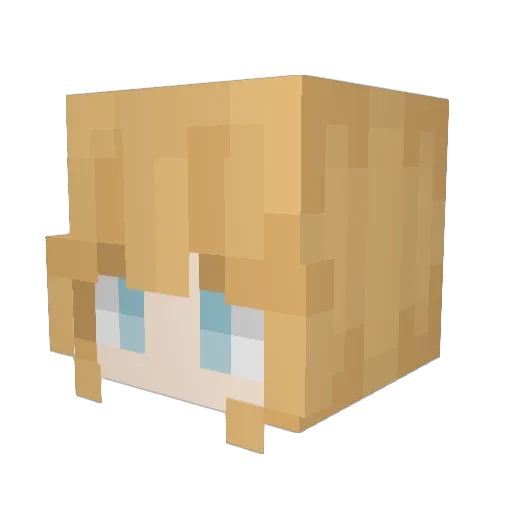 She_ACLP Minecraft avatar head, 3D render