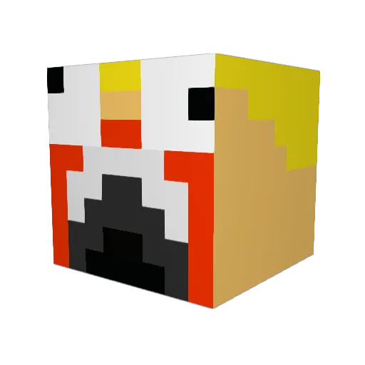 SheaPerrier Minecraft avatar head, 3D render