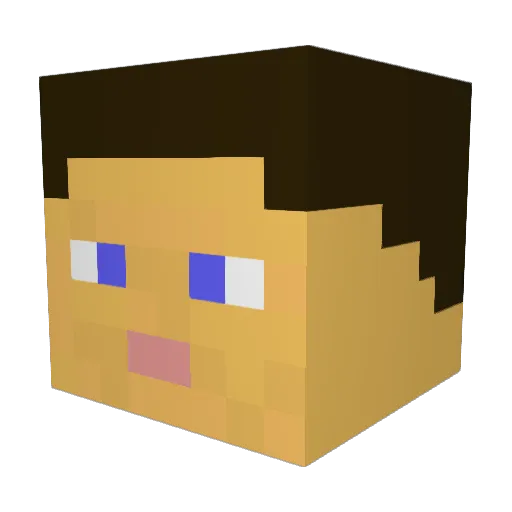 Sheamcplay Minecraft avatar head, 3D render