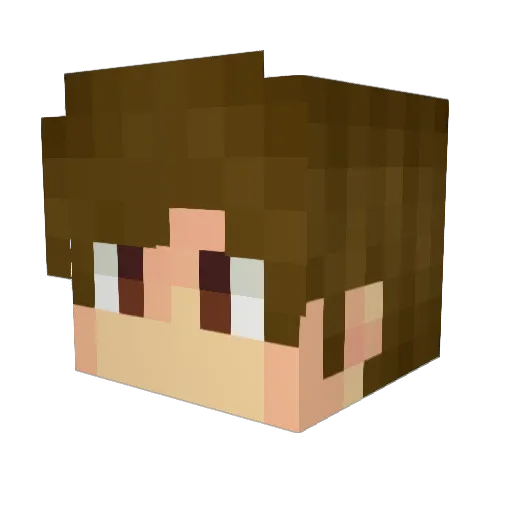 Shebn Minecraft avatar head, 3D render