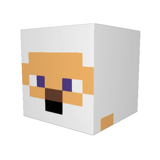 Sheck24 Minecraft avatar head, 3D render