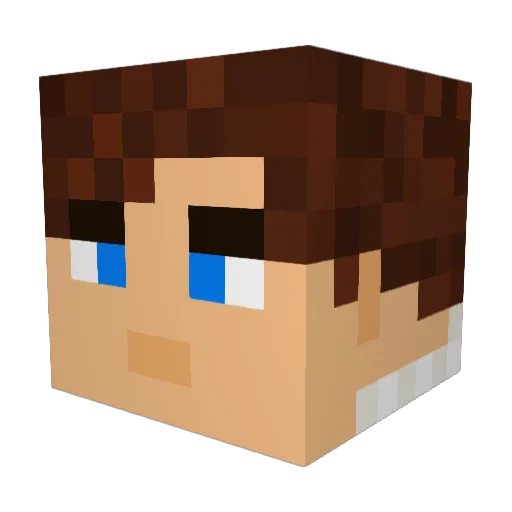 SheckWessss Minecraft avatar head, 3D render