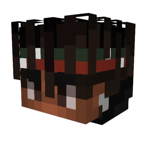 ShecksJr Minecraft avatar head, 3D render