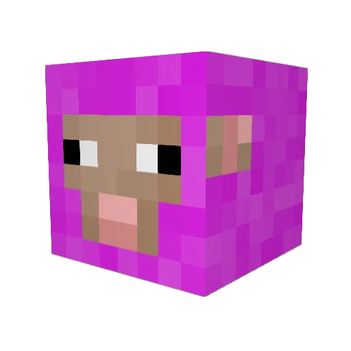 SheePousu Minecraft avatar head, 3D render