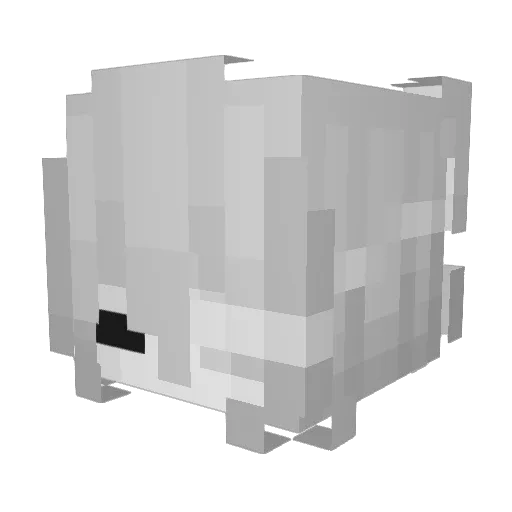 SheeYou Minecraft avatar head, 3D render