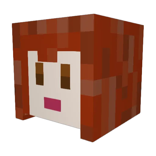 Sheeeeeeeeb Minecraft avatar head, 3D render