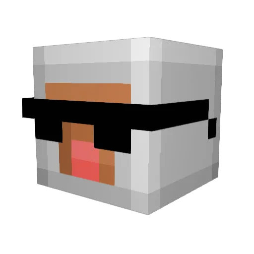 SheeepMasked Minecraft avatar head, 3D render