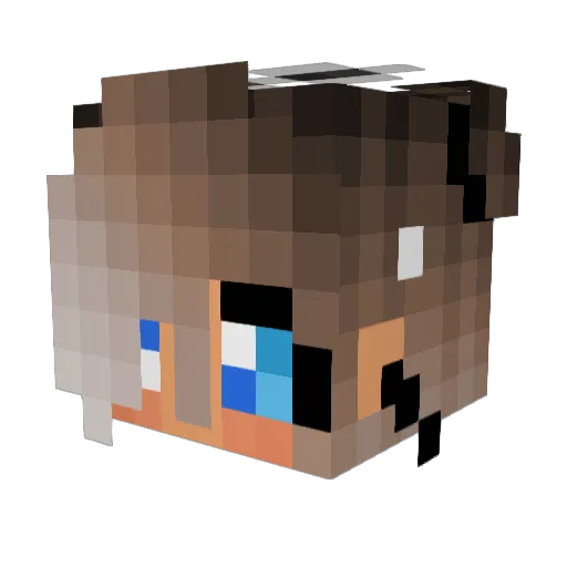 Sheeera Minecraft avatar head, 3D render
