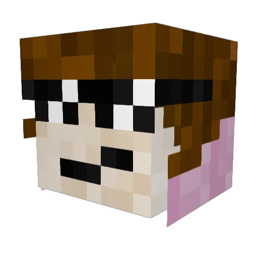 Sheeesh_TETE Minecraft avatar head, 3D render