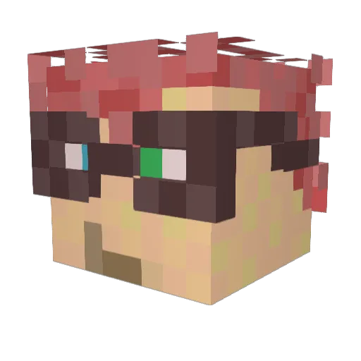 Sheeko Minecraft avatar head, 3D render