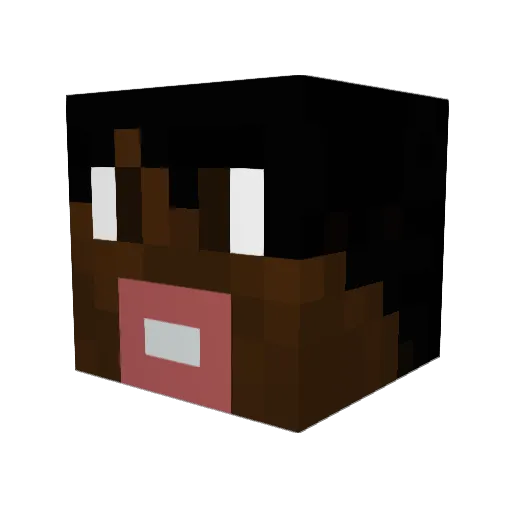 SheekyFN Minecraft avatar head, 3D render