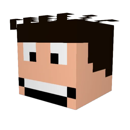 Sheen38 Minecraft avatar head, 3D render