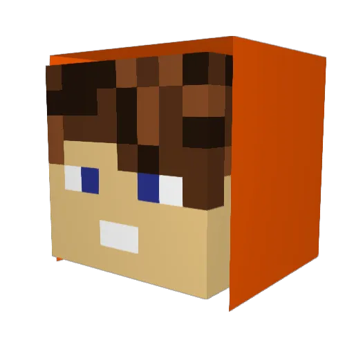 SheenUK Minecraft avatar head, 3D render