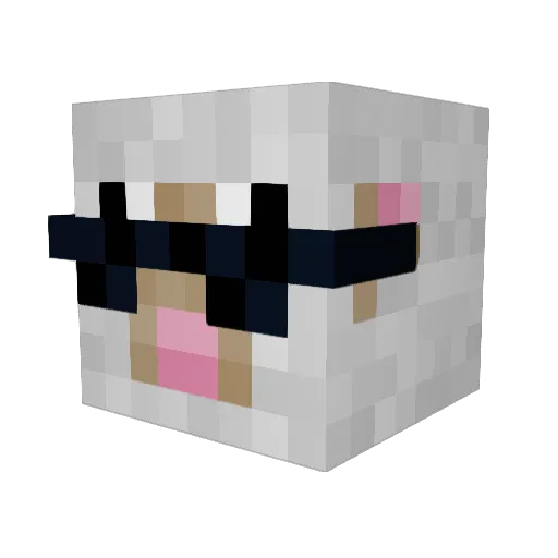 Sheep2legs13 Minecraft avatar head, 3D render