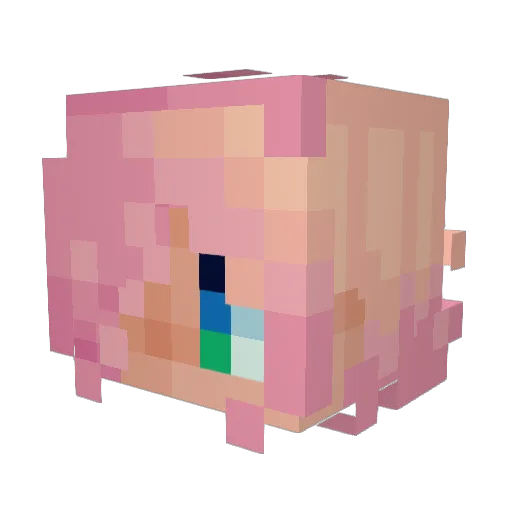 SheepBoyChibi Minecraft avatar head, 3D render